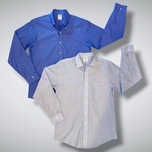Brooks Brothers Dress Shirt Bundle | 15.5x34 | Slim & Classic Fit |Supima Cotton